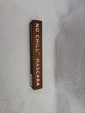 No Chill Mascara Box — Brown with Gold Text